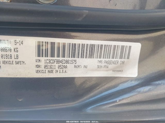 1C3CDFBB4ED861575 Dodge DART SXT
