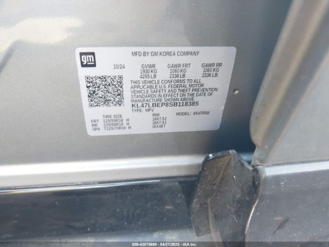 KL47LBEP8SB118385 Buick Envista Sport Touring Fwd