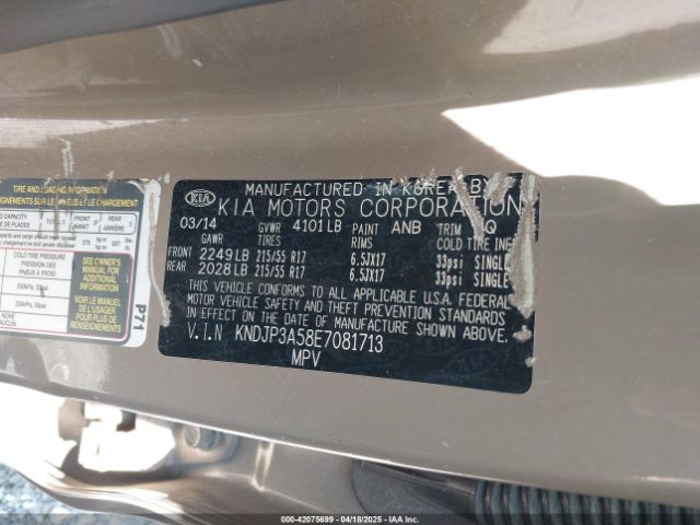 KNDJP3A58E7081713 KIA SOUL +