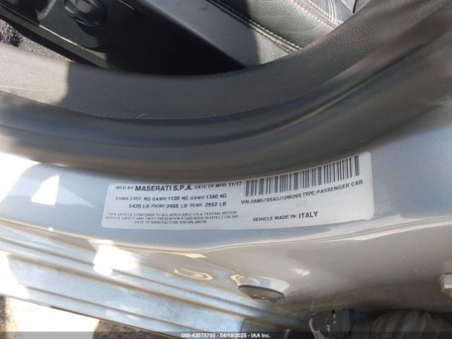 ZAM57XSA3J1286269 Maserati Ghibli