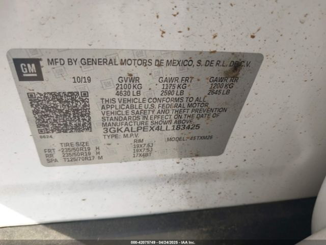 3GKALPEX4LL183425 GMC ltg