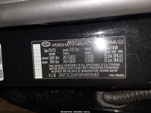 2023 HYUNDAI SANTA CRUZ 5NTJCDAF0PH059683 Photo 8