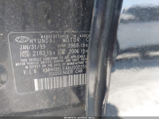 KMHH35LE4KU102259 Hyundai ELANTRA GT
