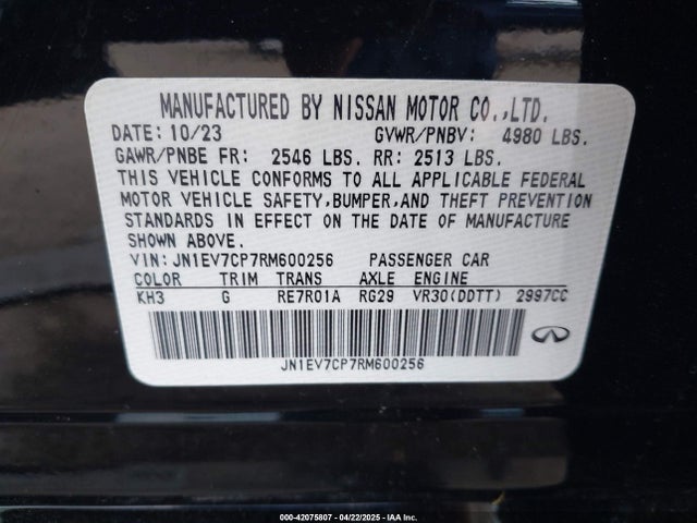 Infiniti Q50 2024 JN1EV7CP7RM600256 Image 9