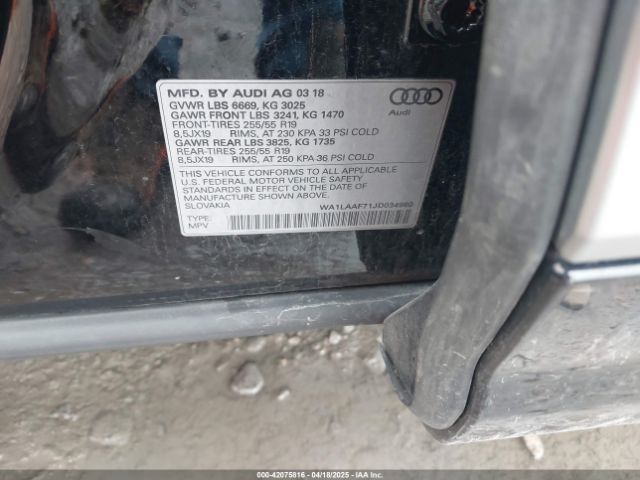 WA1LAAF71JD034960 Audi Q7 3.0t Premium