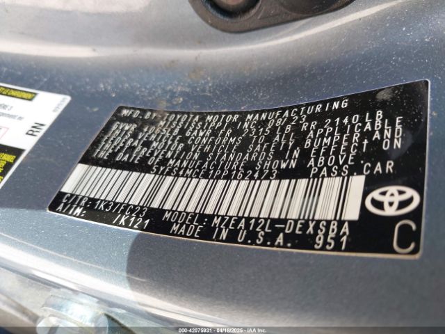 2023 TOYOTA COROLLA 5YFS4MCE1PP162473 Photo 8