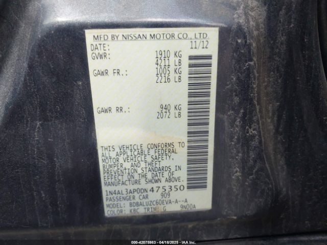 2013 NISSAN ALTIMA 1N4AL3AP0DN475350 Photo 8