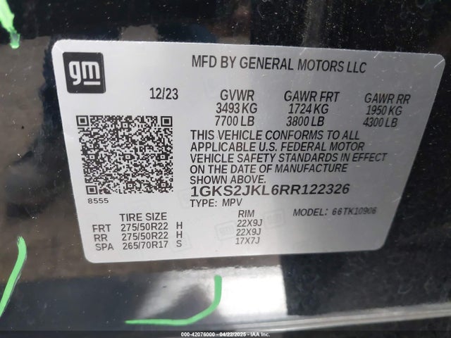 1GKS2JKL6RR122326 GMC l87