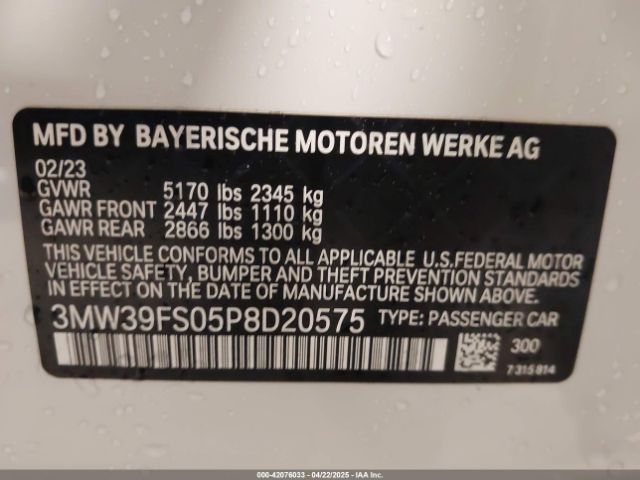 3MW39FS05P8D20575 BMW 3 Series 330e Xdrive