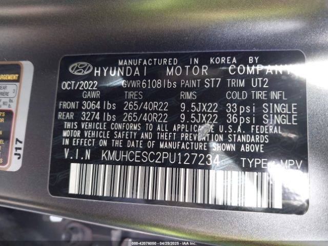 KMUHCESC2PU127234 Genesis Gv80 3.5t Awd