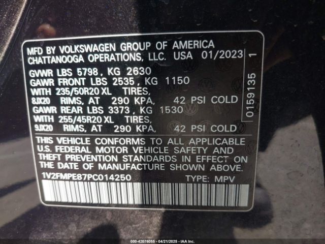 1V2FMPE87PC014250 Volkswagen Id.4 Pro S/pro S Plus