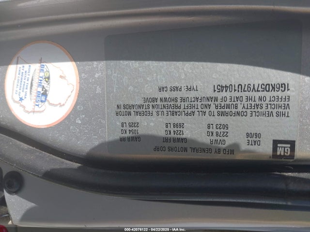 2007 CADILLAC DTS 1G6KD57Y97U104451 Photo 8