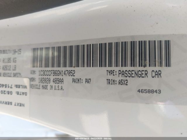1C3CCCFB6GN147052 Chrysler 200 LX