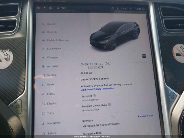 5YJXCBE21HF054898 Tesla Model X 100d/75d/90d