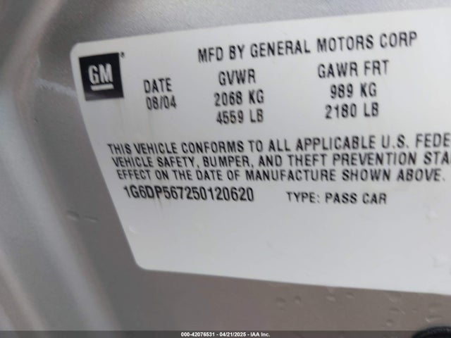 2005 CADILLAC CTS 1G6DP567250120620 Photo 8