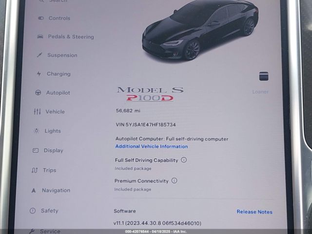 5YJSA1E47HF185734 Tesla Model S 100d/60d/75d/90d/p100d