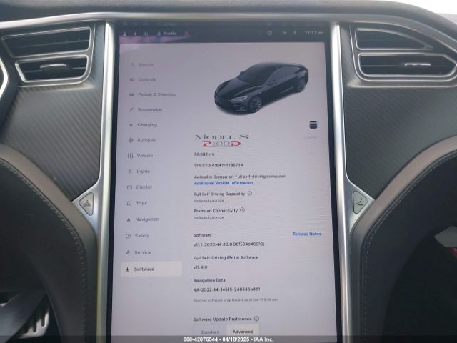 5YJSA1E47HF185734 Tesla Model S 100d/60d/75d/90d/p100d