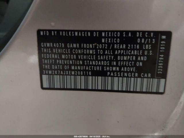 3VW2K7AJXEM208116 Volkswagen Jetta 2.0l S
