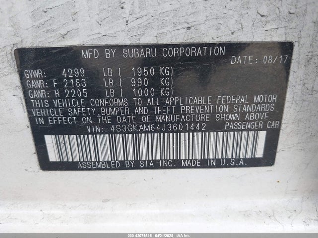 Subaru 2018 2018 4S3GKAM64J3601442 Image 9