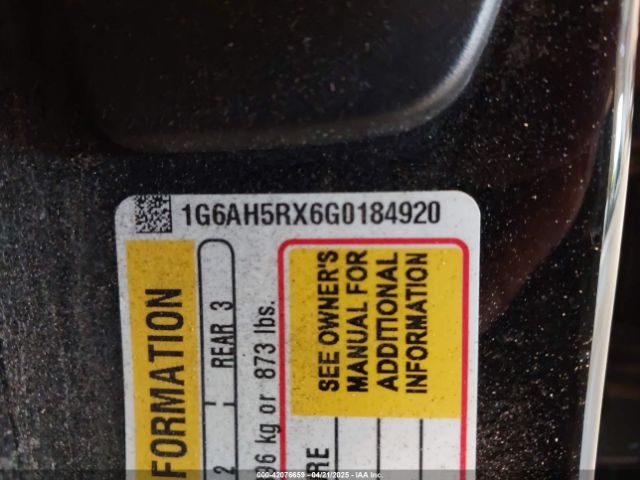 1G6AH5RX6G0184920 Cadillac Ats Luxury Collection