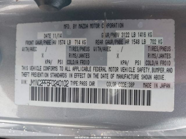 JM1NC2PF6F0240102 Mazda lf