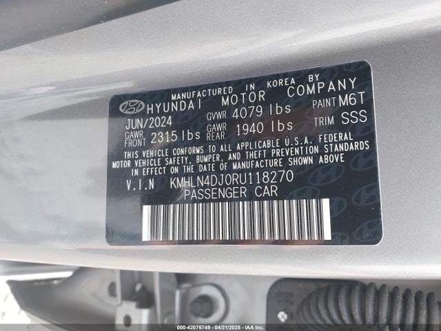 KMHLN4DJ0RU118270 Hyundai gdi kappa