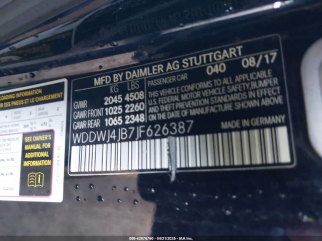 WDDWJ4JB7JF626387 Mercedes-Benz C 300