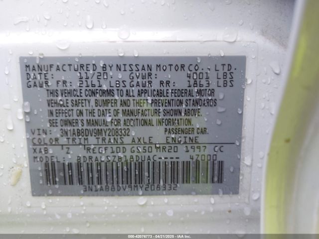 2021 NISSAN SENTRA 3N1AB8DV9MY208332 Photo 8