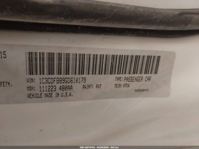 1C3CDFBB9GD610179 Dodge DART SXT
