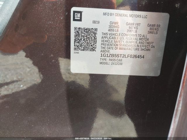 1G1ZB5ST2LF026454 Chevrolet Malibu Fwd Ls