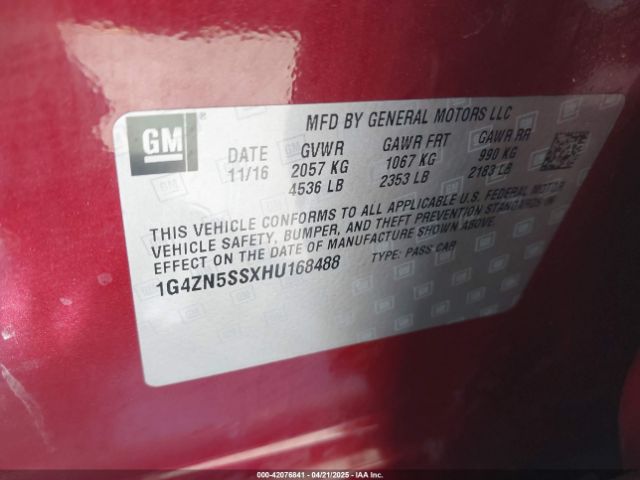 1G4ZN5SSXHU168488 Buick Lacrosse Preferred
