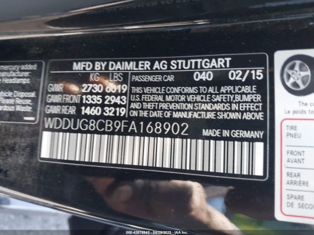 WDDUG8CB9FA168902 Mercedes-Benz S 550