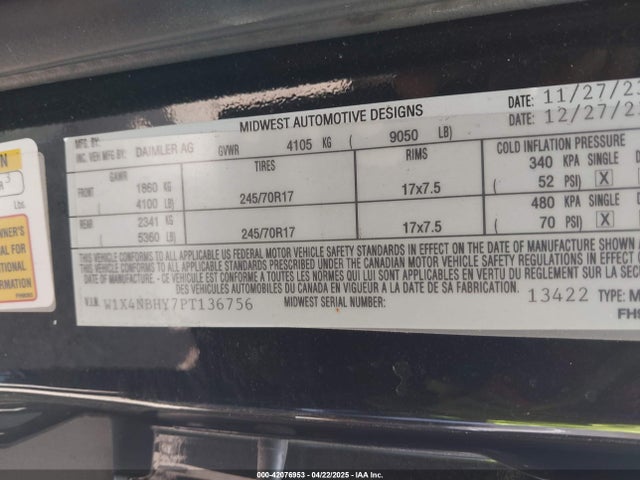 2023 MERCEDES-BENZ SPRINTER 2500 W1X4NBHY7PT136756 Photo 8