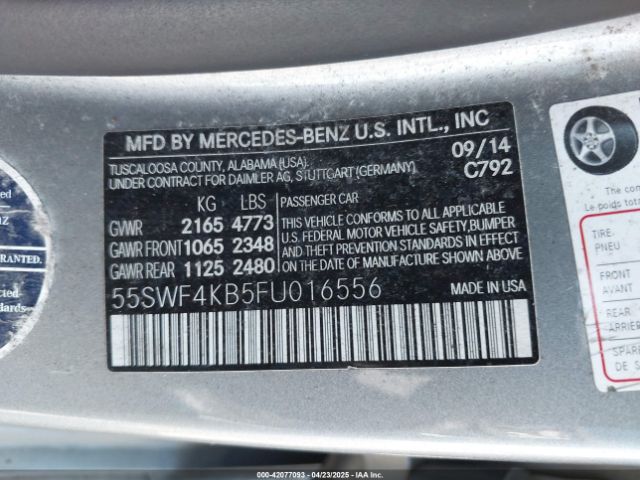 55SWF4KB5FU016556 Mercedes-Benz C 300 4matic/luxury 4matic/sport 4matic
