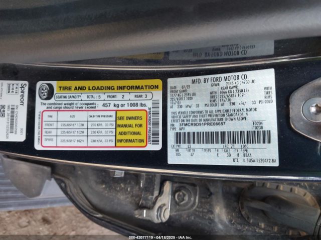 3FMCR9D91PRE08657 Ford Bronco Sport Badlands