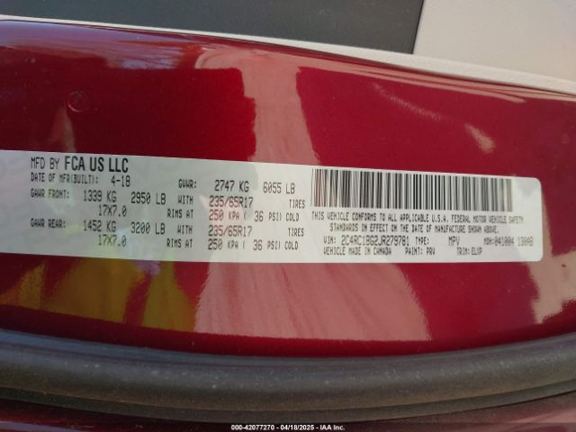 2C4RC1BG2JR279781 Chrysler Pacifica Touring L