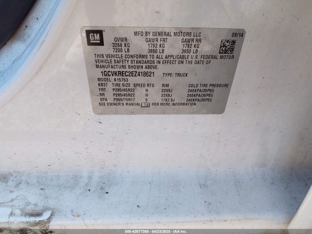 2014 CHEVROLET SILVERADO 1500 1GCVKREC2EZ418621 Photo 8