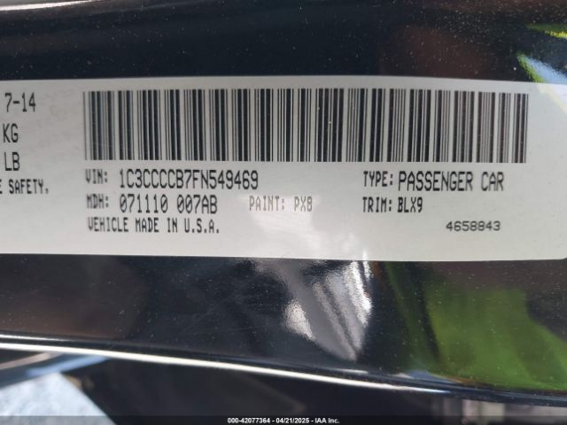 1C3CCCCB7FN549469 Chrysler 200 C