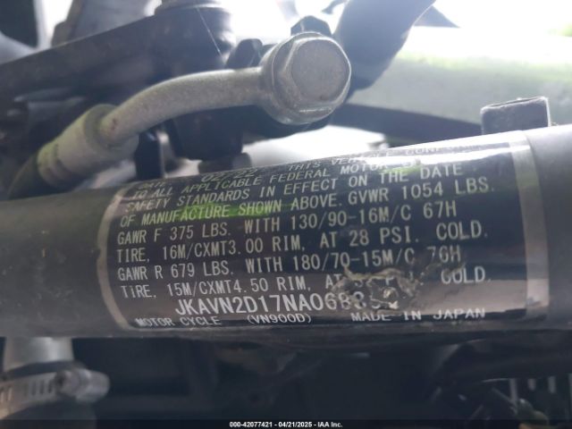 2022 KAWASAKI VN900 JKAVN2D17NA068362 Photo 9