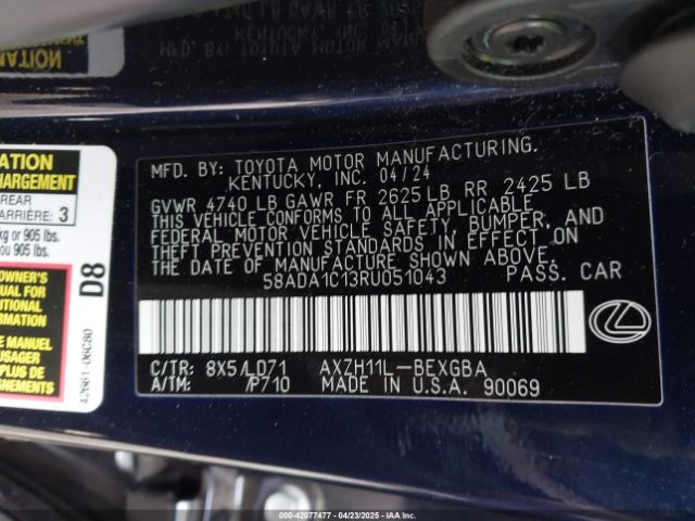 58ADA1C13RU051043 Lexus ES 300H