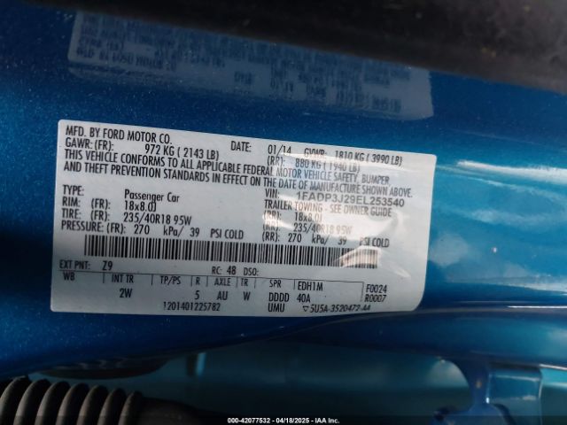 1FADP3J29EL253540 Ford Focus Titanium