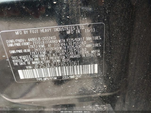 2014 SUBARU FORESTER JF2SJAJC1EH531061 Photo 8