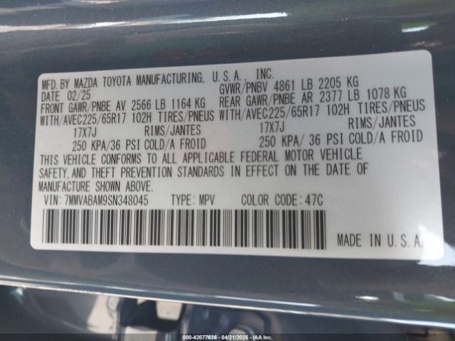 2025 MAZDA CX-50 7MMVABAM9SN348045 Photo 8