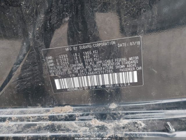4S3GTAA6XK3701385 Subaru Impreza 2.0i