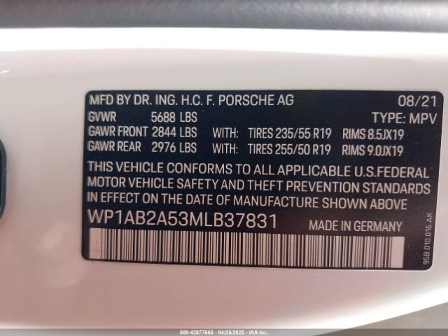 2021 PORSCHE MACAN WP1AB2A53MLB37831 Photo 8