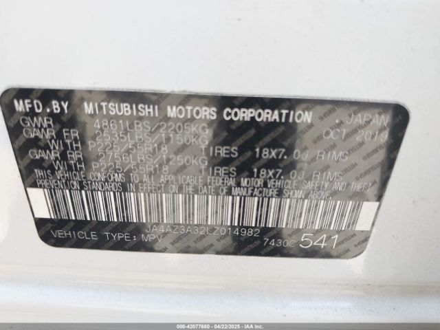 JA4AZ3A32LZ014982 Mitsubishi Outlander Es 2.4 S-awc