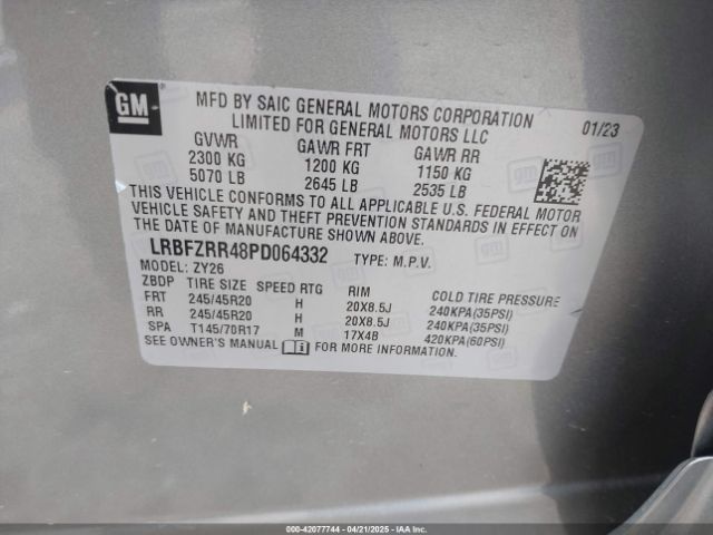 LRBFZRR48PD064332 Buick Envision Avenir Fwd