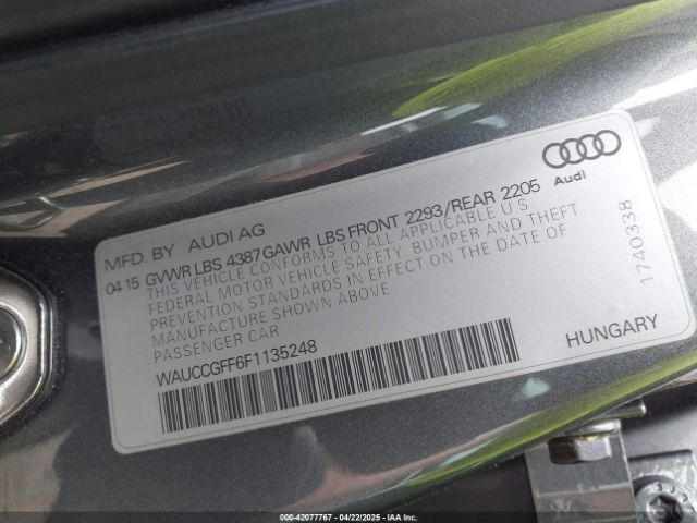 WAUCCGFF6F1135248 Audi A3 1.8t Premium
