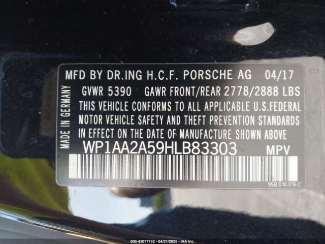 WP1AA2A59HLB83303 Porsche Macan