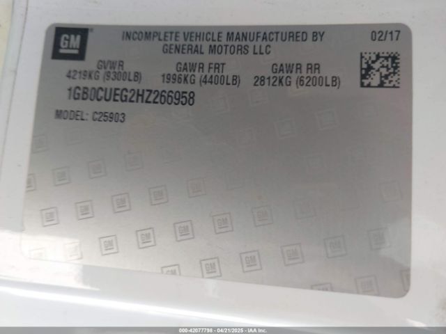 1GB0CUEG2HZ266958 Chevrolet Silverado 2500hd Wt